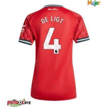 Camiseta Manchester United Matthijs de Ligt #4 Primera Equipación para mujer 2025-26 manga corta